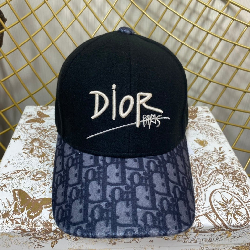 Dior Oblique Wool Baseball Cap | Luxury Designer Hat - Serene