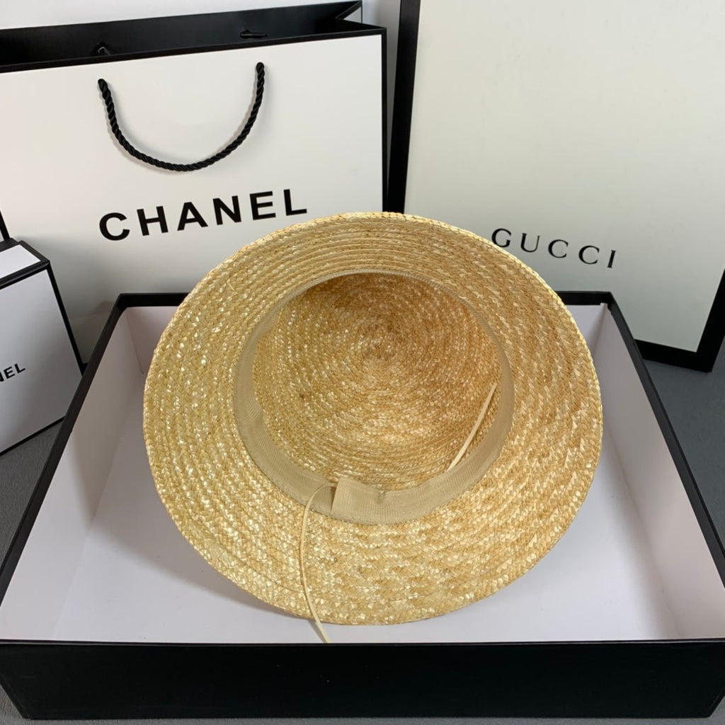 Dior Pearl Web Straw Bucket Hat - Serene