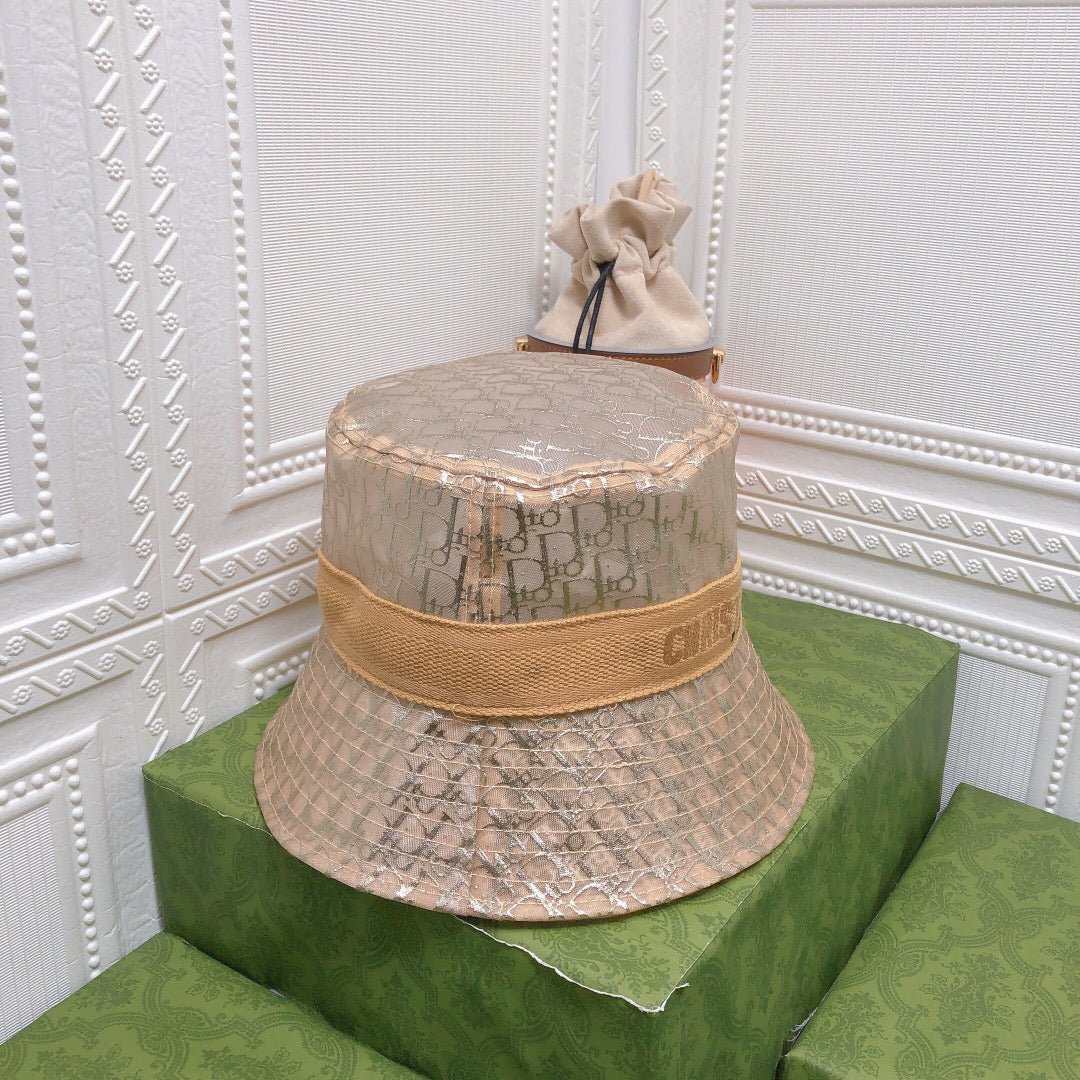 Dior Sheer Organza Logo Bucket Hat for Women & Men - Serene