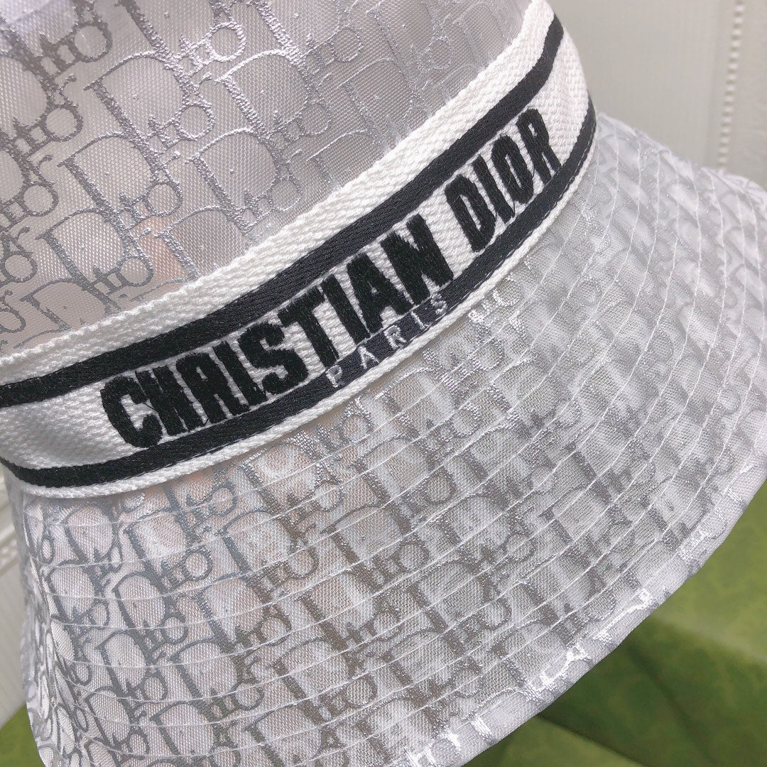 Dior Sheer Organza Logo Bucket Hat for Women & Men - Serene