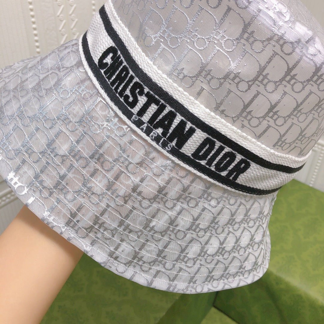 Dior Sheer Organza Logo Bucket Hat for Women & Men - Serene