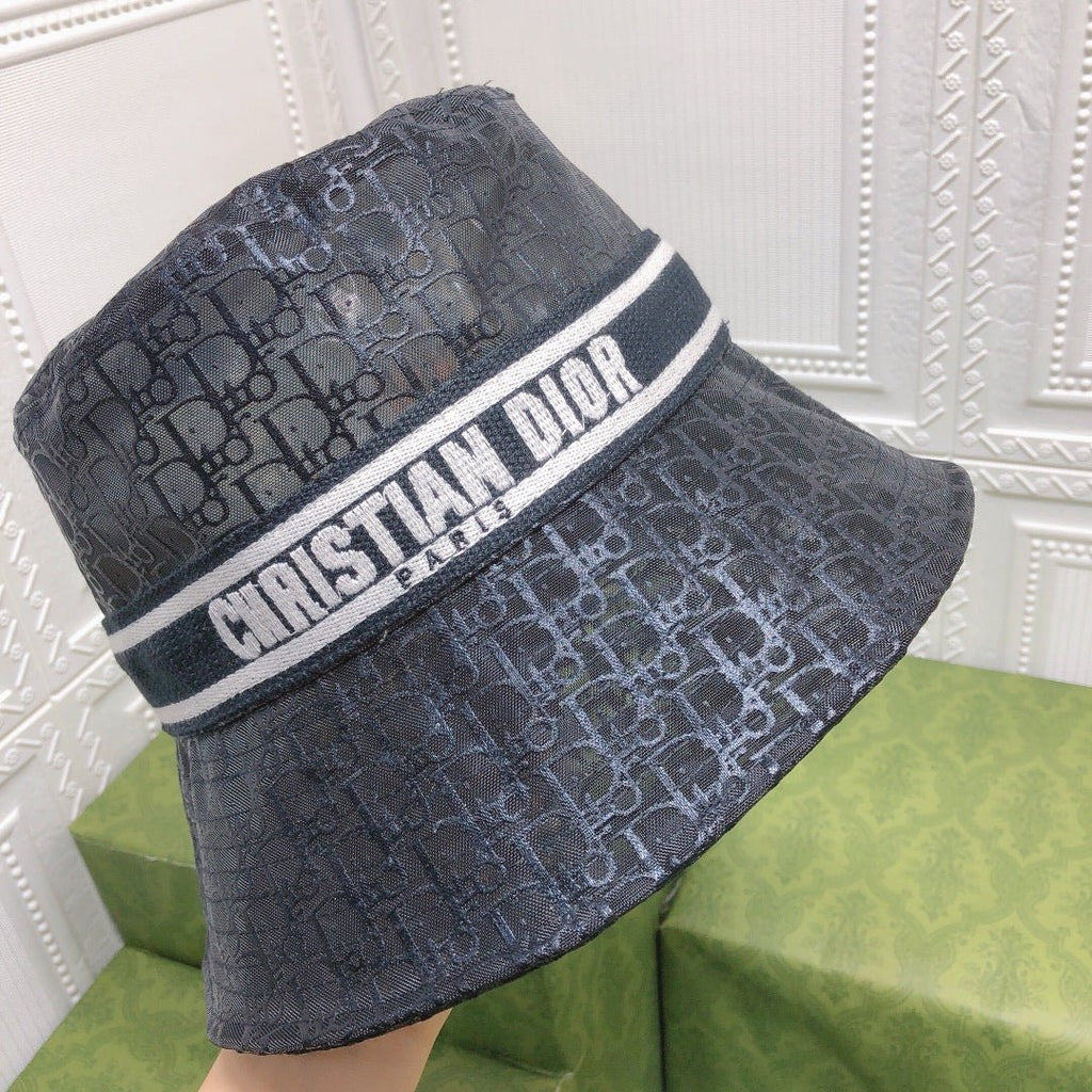 Dior Sheer Organza Logo Bucket Hat for Women & Men - Serene