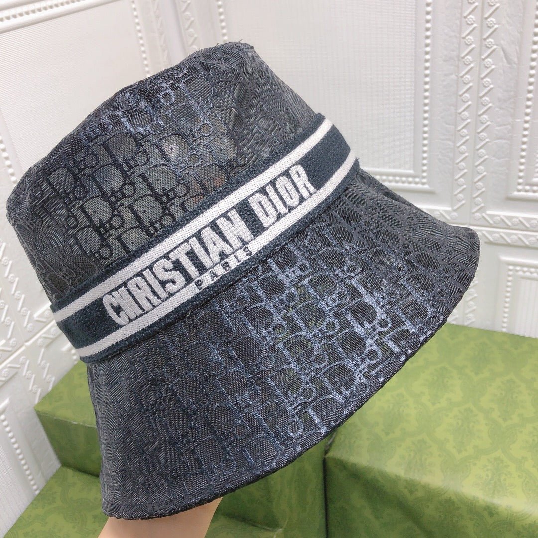 Dior Sheer Organza Logo Bucket Hat for Women & Men - Serene
