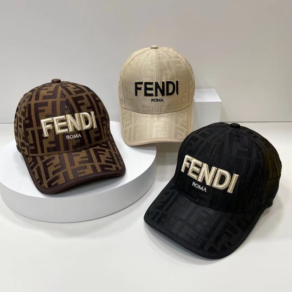 Fendi FF Monogram Baseball Cap | Luxury Designer Canvas Hat - Serene