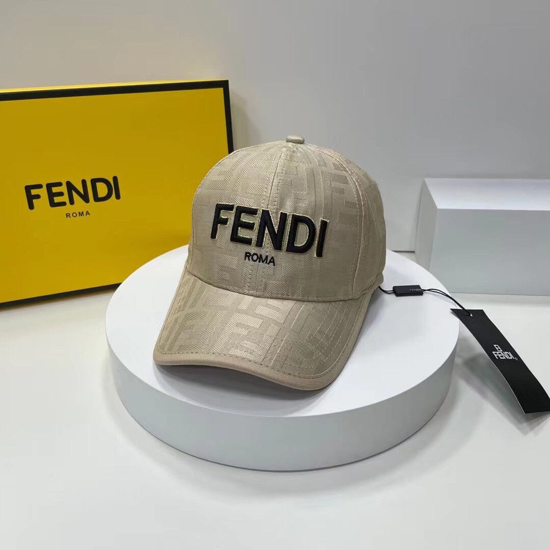 Fendi FF Monogram Baseball Cap | Luxury Designer Canvas Hat - Serene