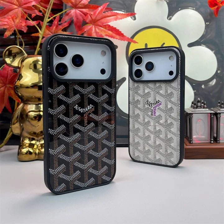 Goyard iPhone 18 Pro Case – Magsafe Luxury Protective Cover - Serene
