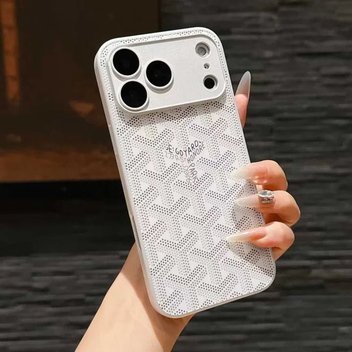Goyard iPhone 18 Pro Case – Monogram Goyard Vintage Designer Cover - Serene