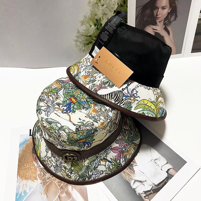 Gucci Bucket Hat Jungle Print - Serene