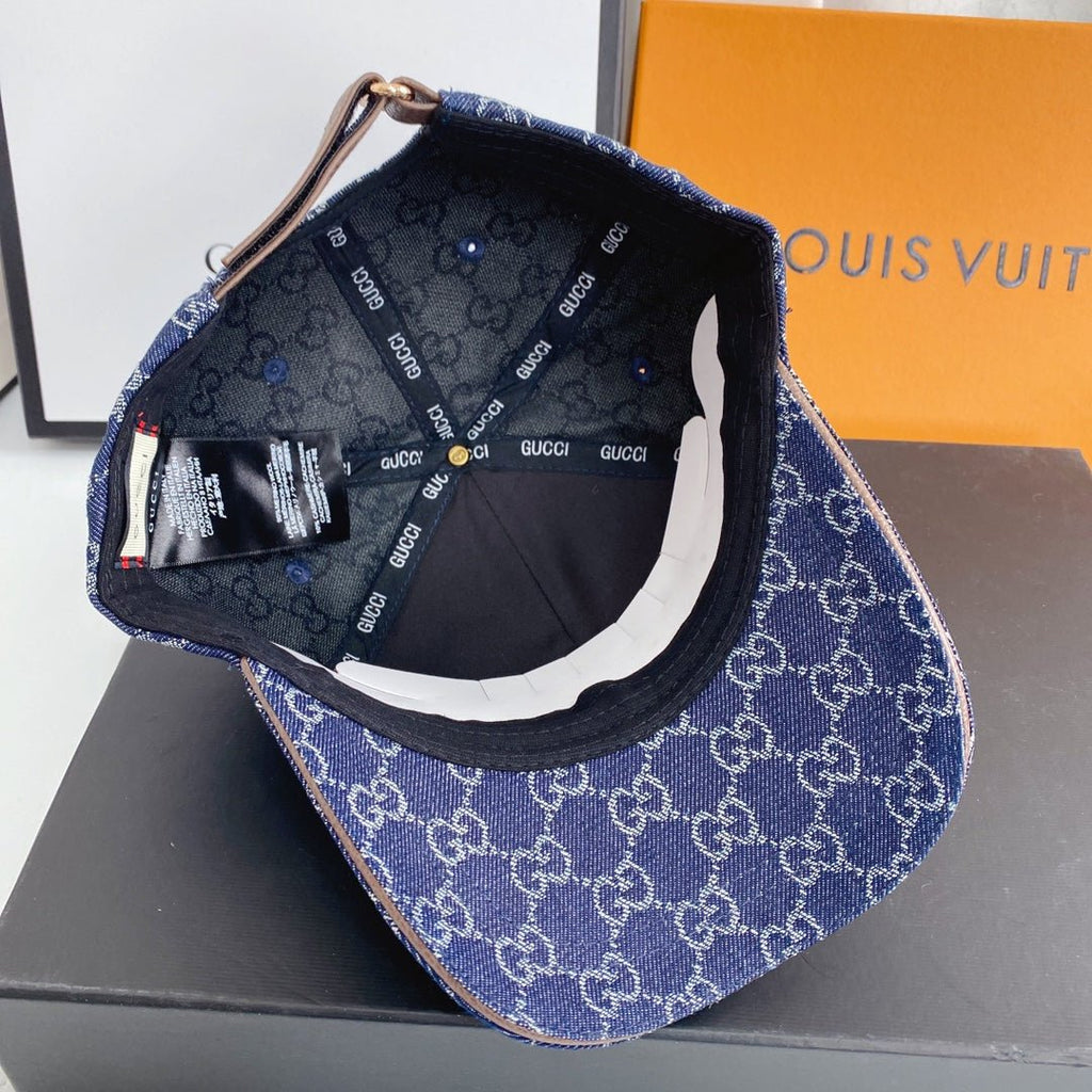 Gucci Classic Monogram Denim Baseball Cap - Serene