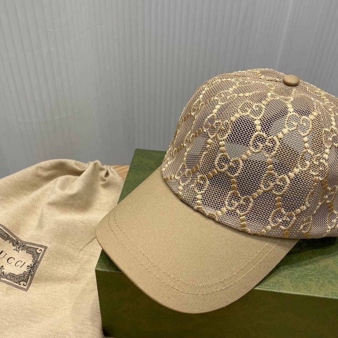 Gucci GG Embroidered Lace Baseball Cap - Serene