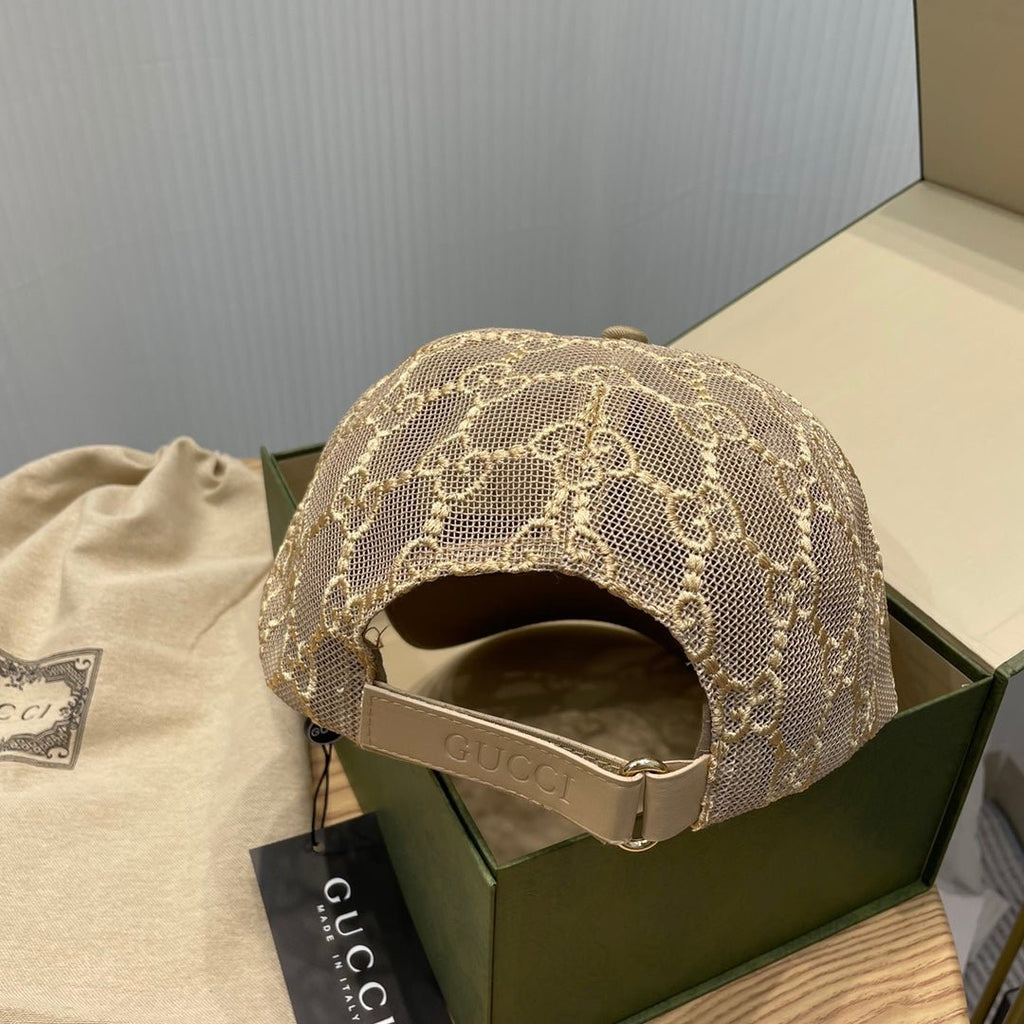 Gucci GG Embroidered Lace Baseball Cap - Serene