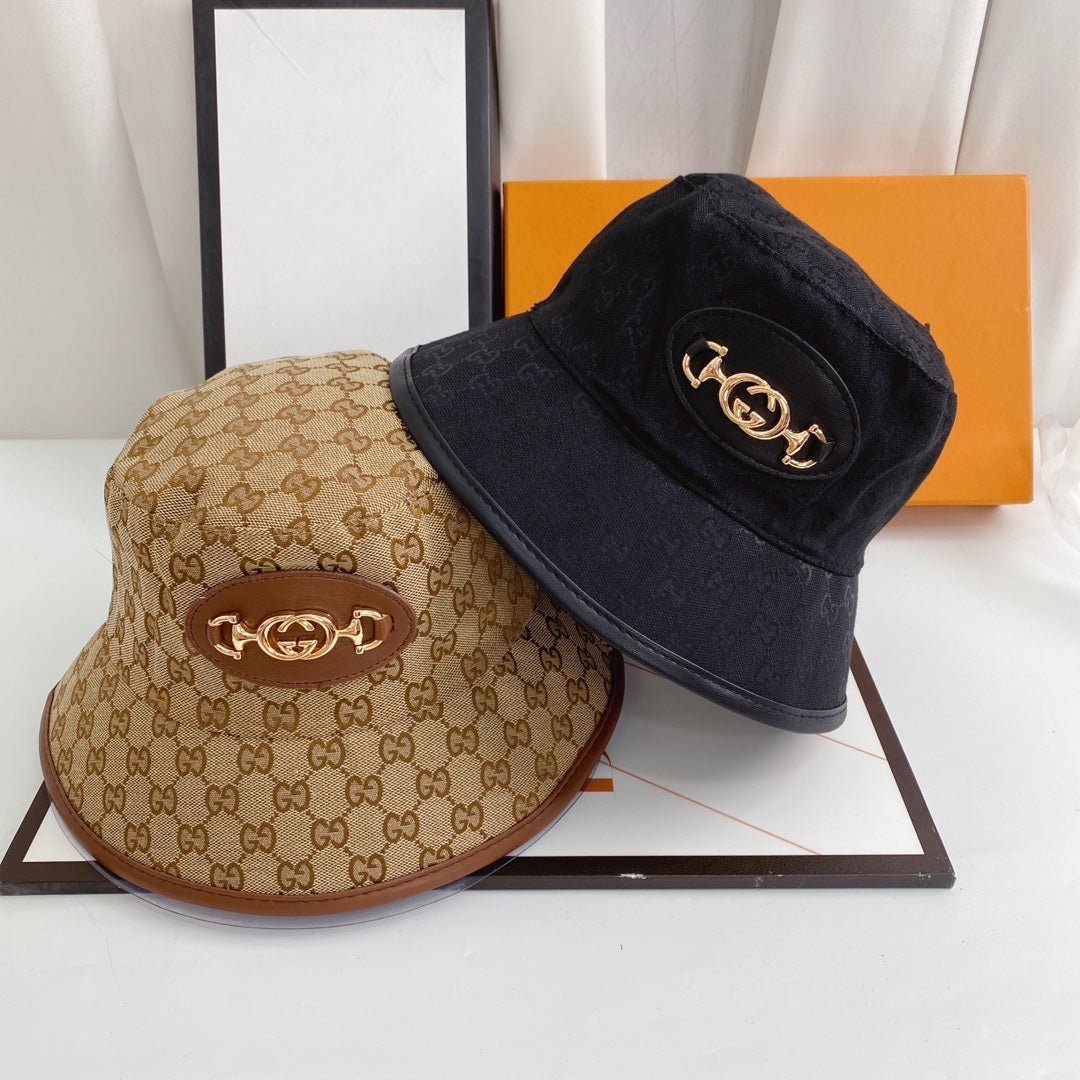 Gucci GG Monogram Chain Bucket Hat - Serene