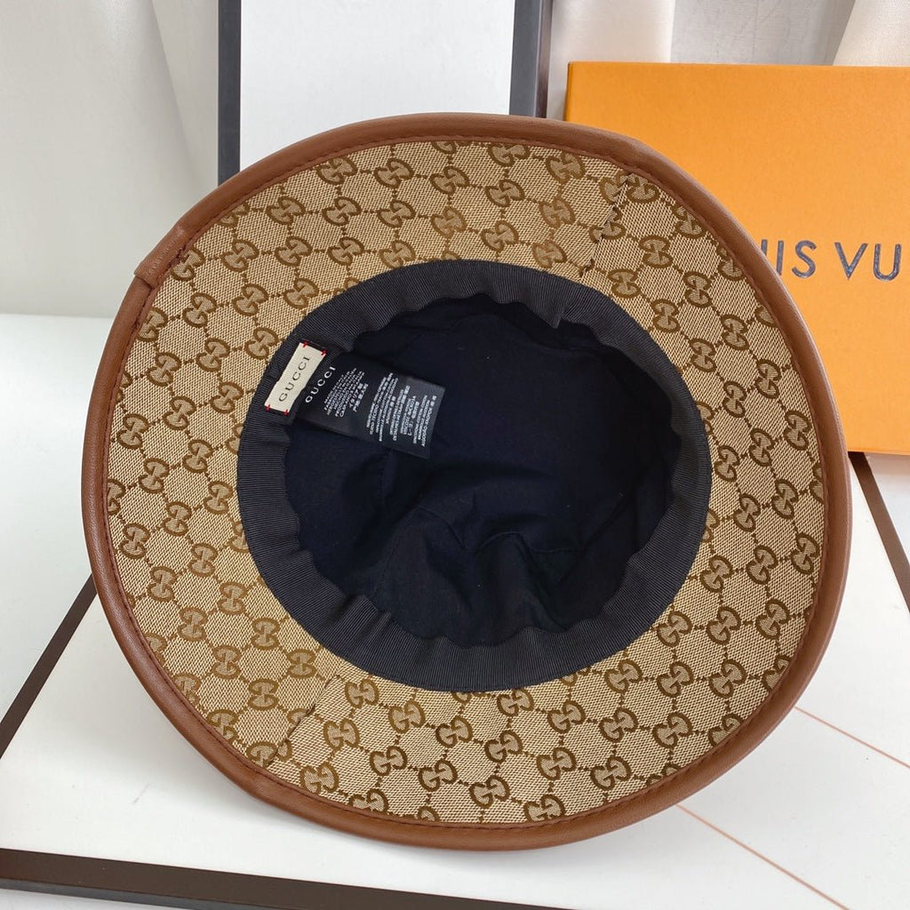 Gucci GG Monogram Chain Bucket Hat - Serene