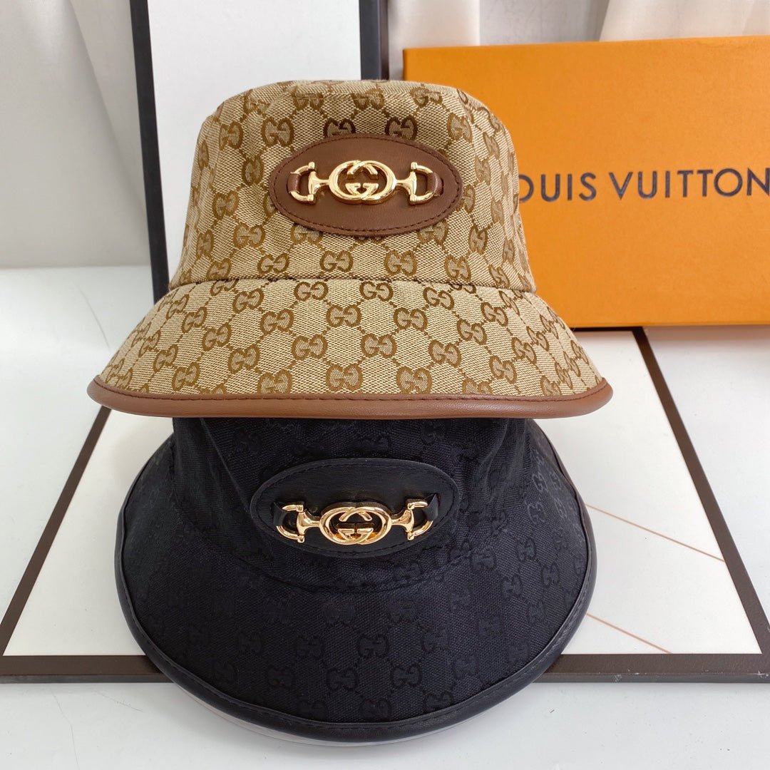 Gucci GG Monogram Chain Bucket Hat - Serene
