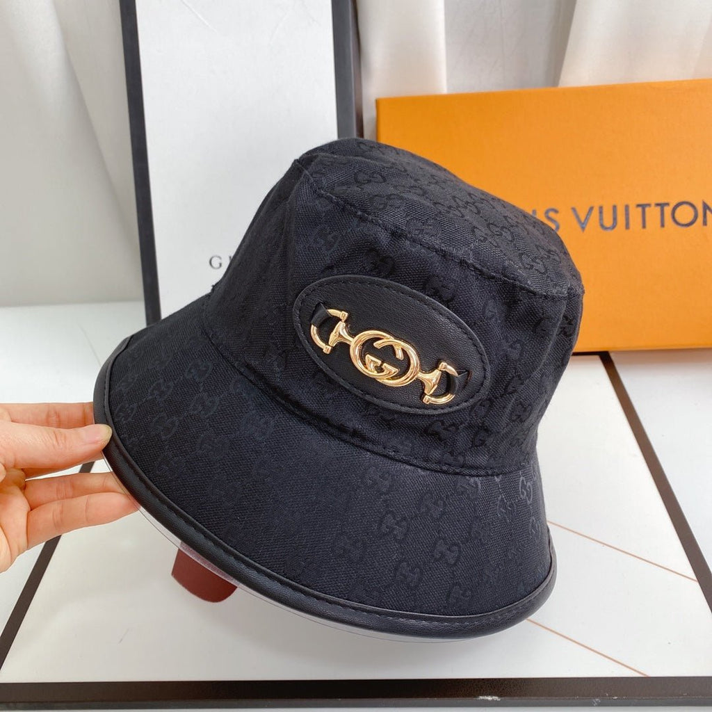 Gucci GG Monogram Chain Bucket Hat - Serene