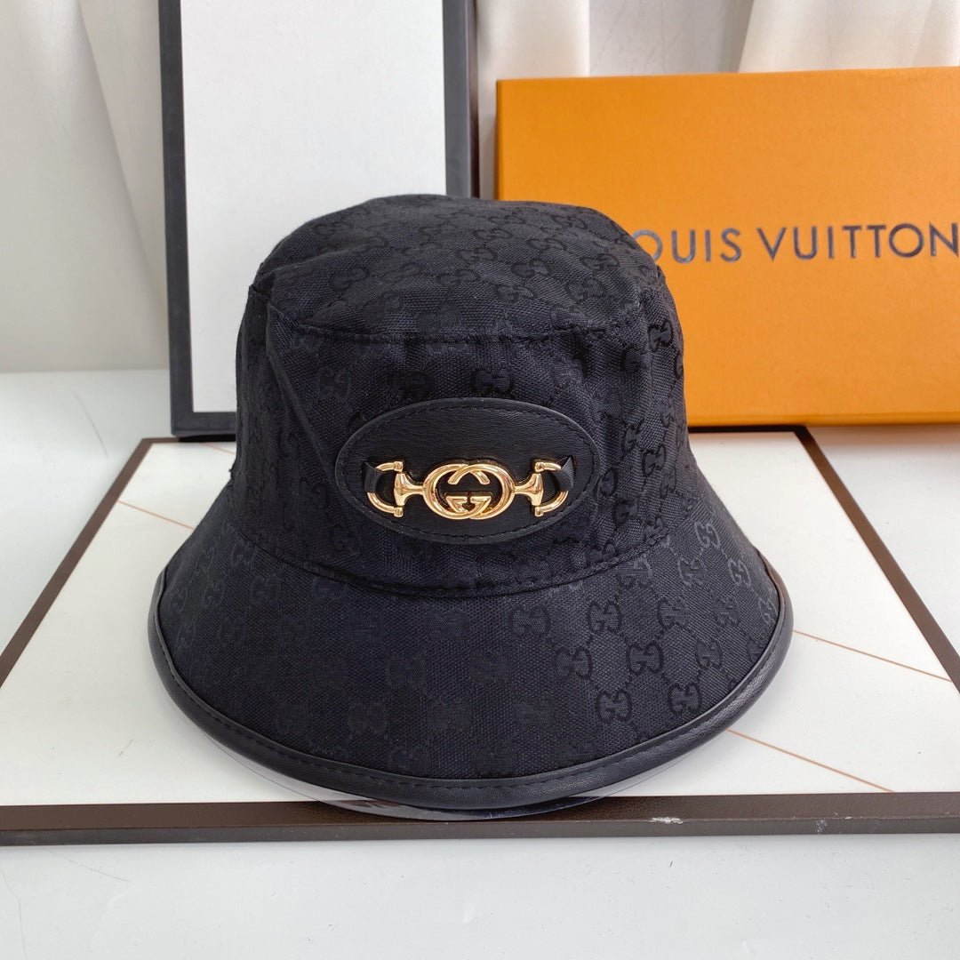 Gucci GG Monogram Chain Bucket Hat - Serene