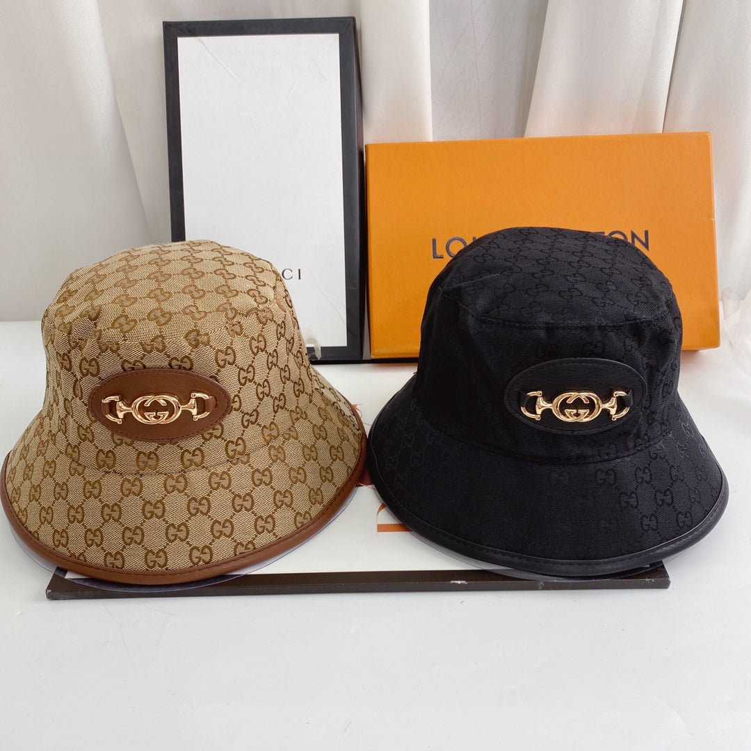 Gucci GG Monogram Chain Bucket Hat - Serene