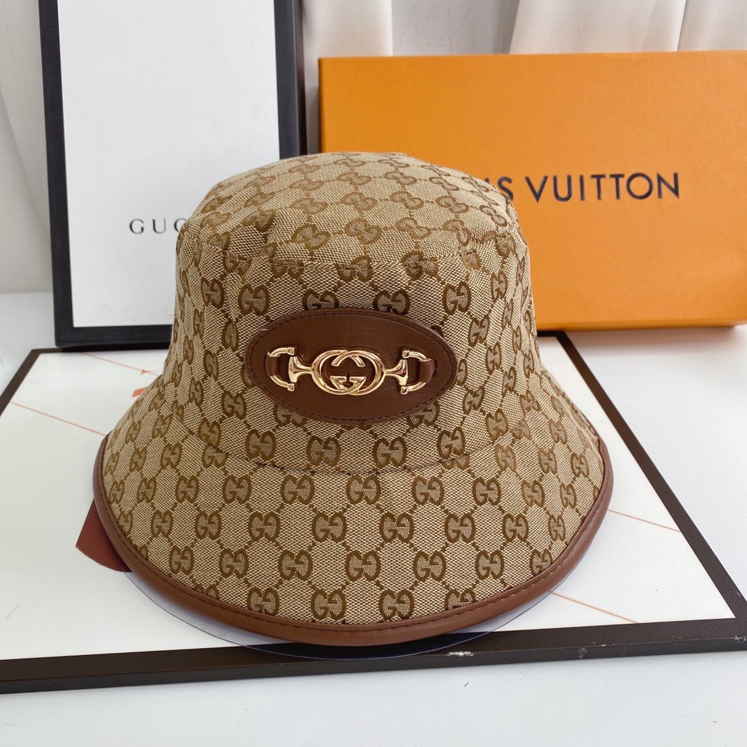 Gucci GG Monogram Chain Bucket Hat - Serene