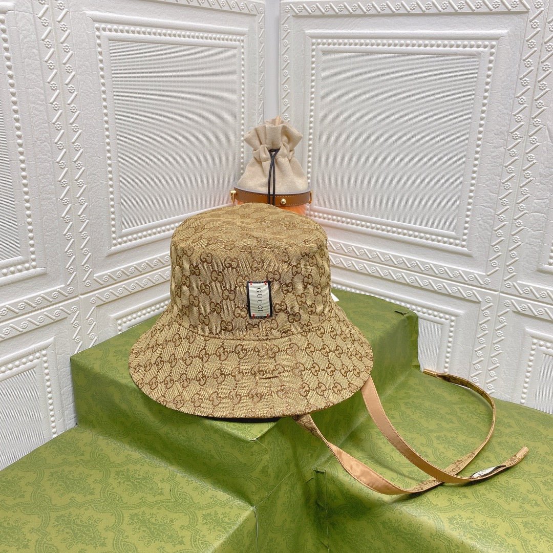Gucci GG Monogram Double-Sided Strap Bucket Hat - Serene