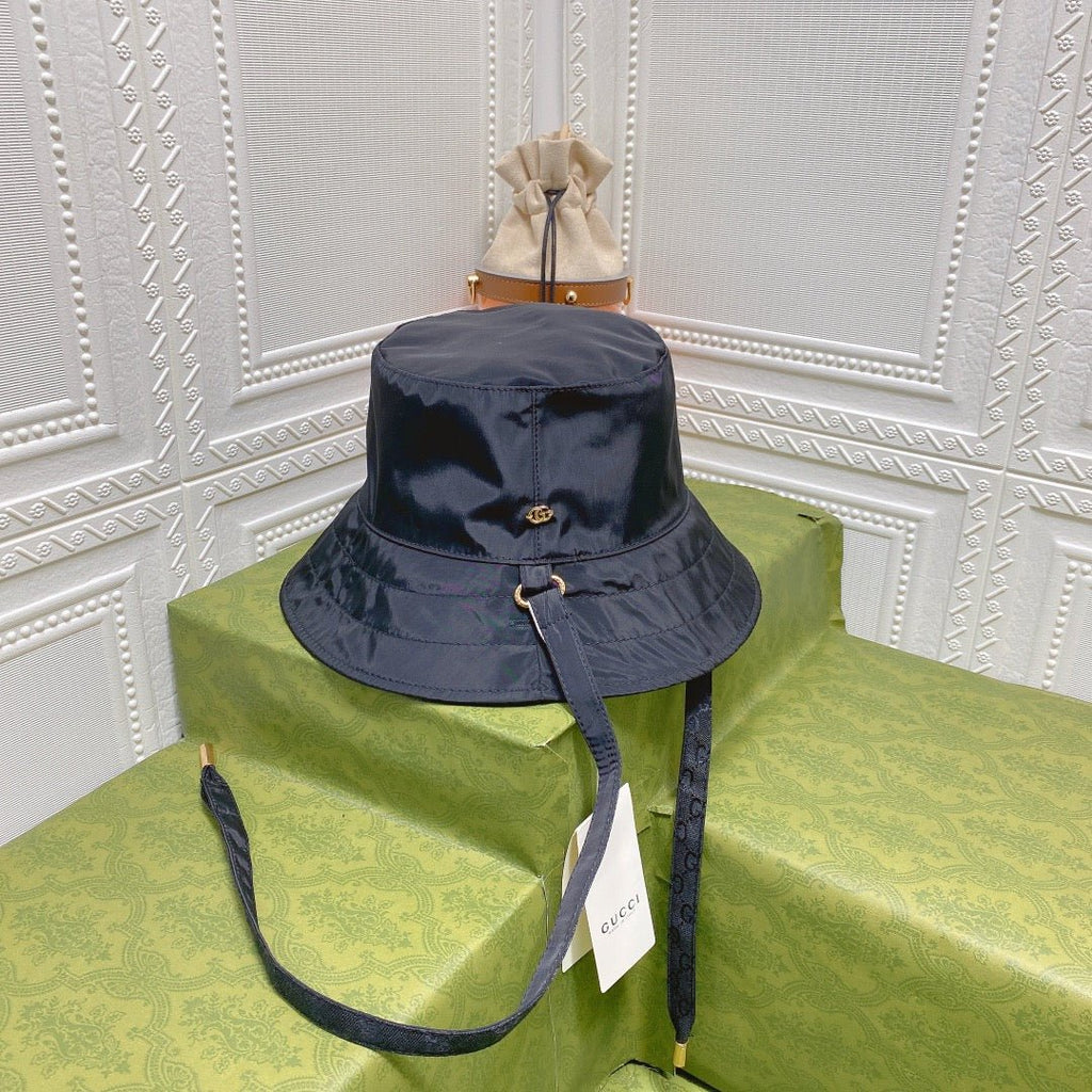 Gucci GG Monogram Double-Sided Strap Bucket Hat - Serene