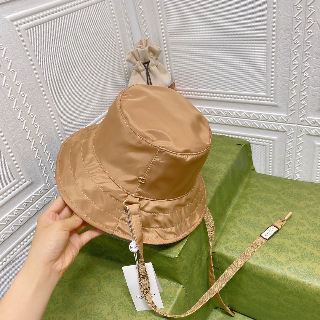 Gucci GG Monogram Double-Sided Strap Bucket Hat - Serene