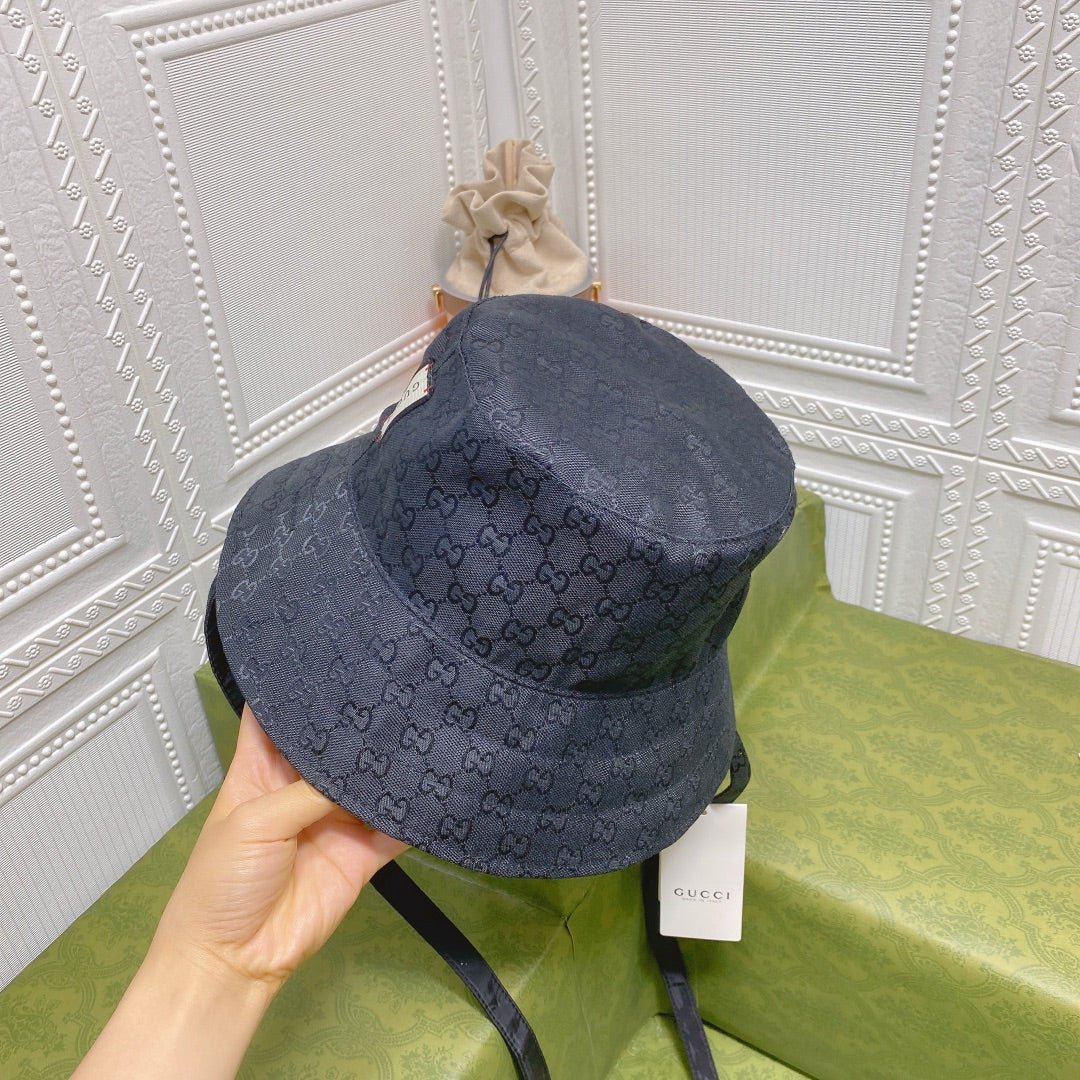 Gucci GG Monogram Double-Sided Strap Bucket Hat - Serene