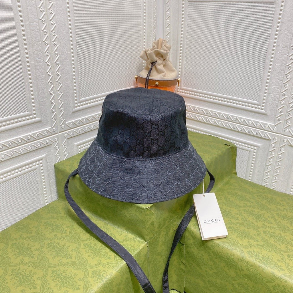 Gucci GG Monogram Double-Sided Strap Bucket Hat - Serene