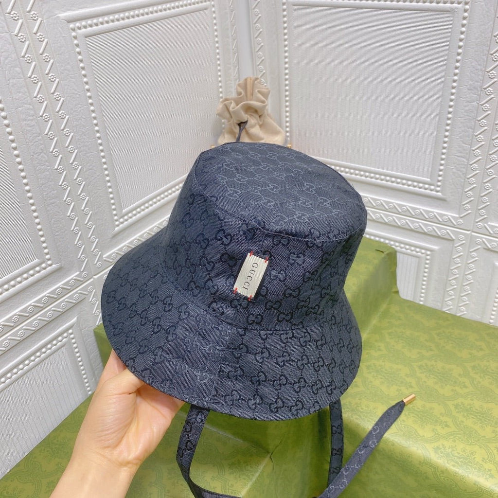Gucci GG Monogram Double-Sided Strap Bucket Hat - Serene