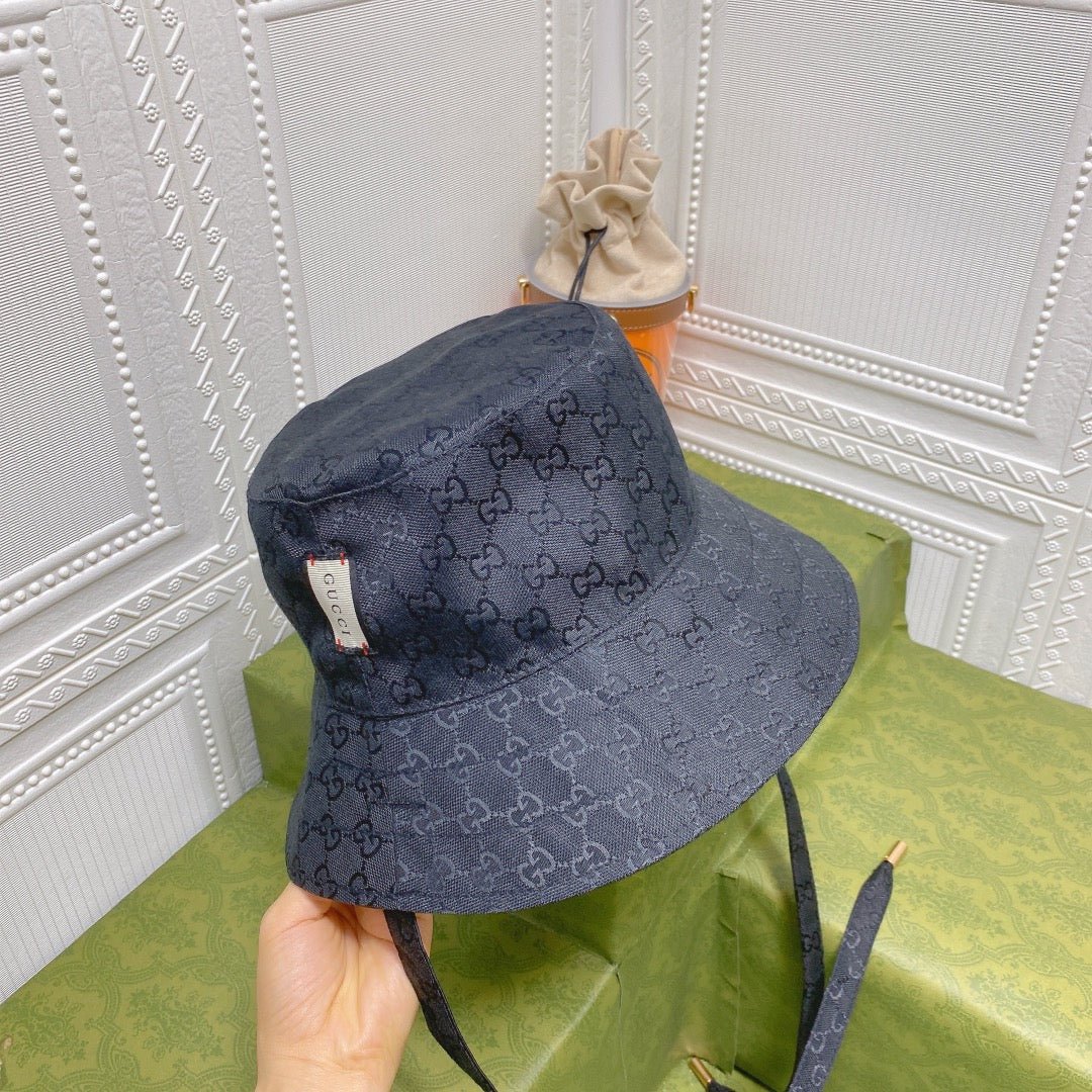Gucci GG Monogram Double-Sided Strap Bucket Hat - Serene
