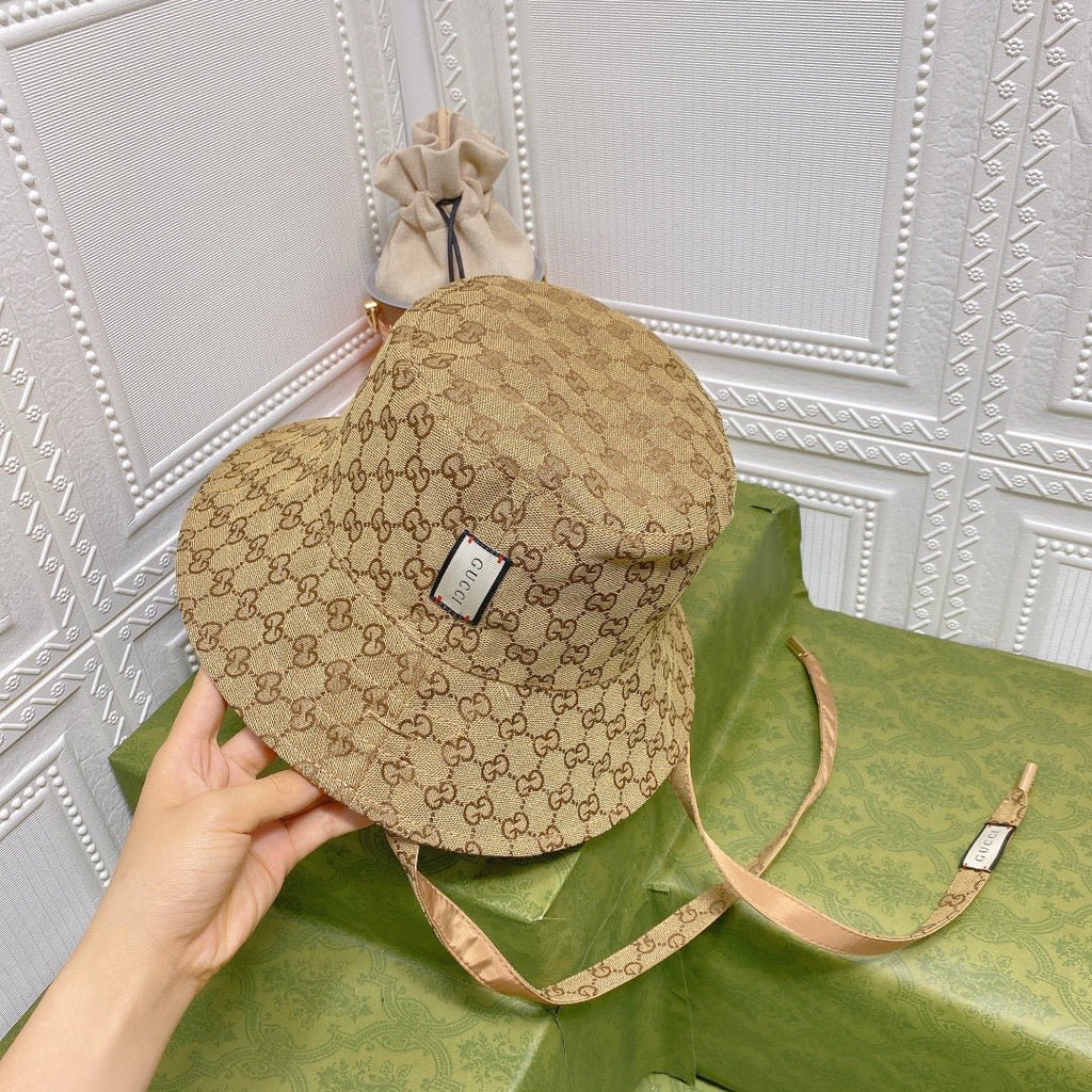 Gucci GG Monogram Double-Sided Strap Bucket Hat - Serene