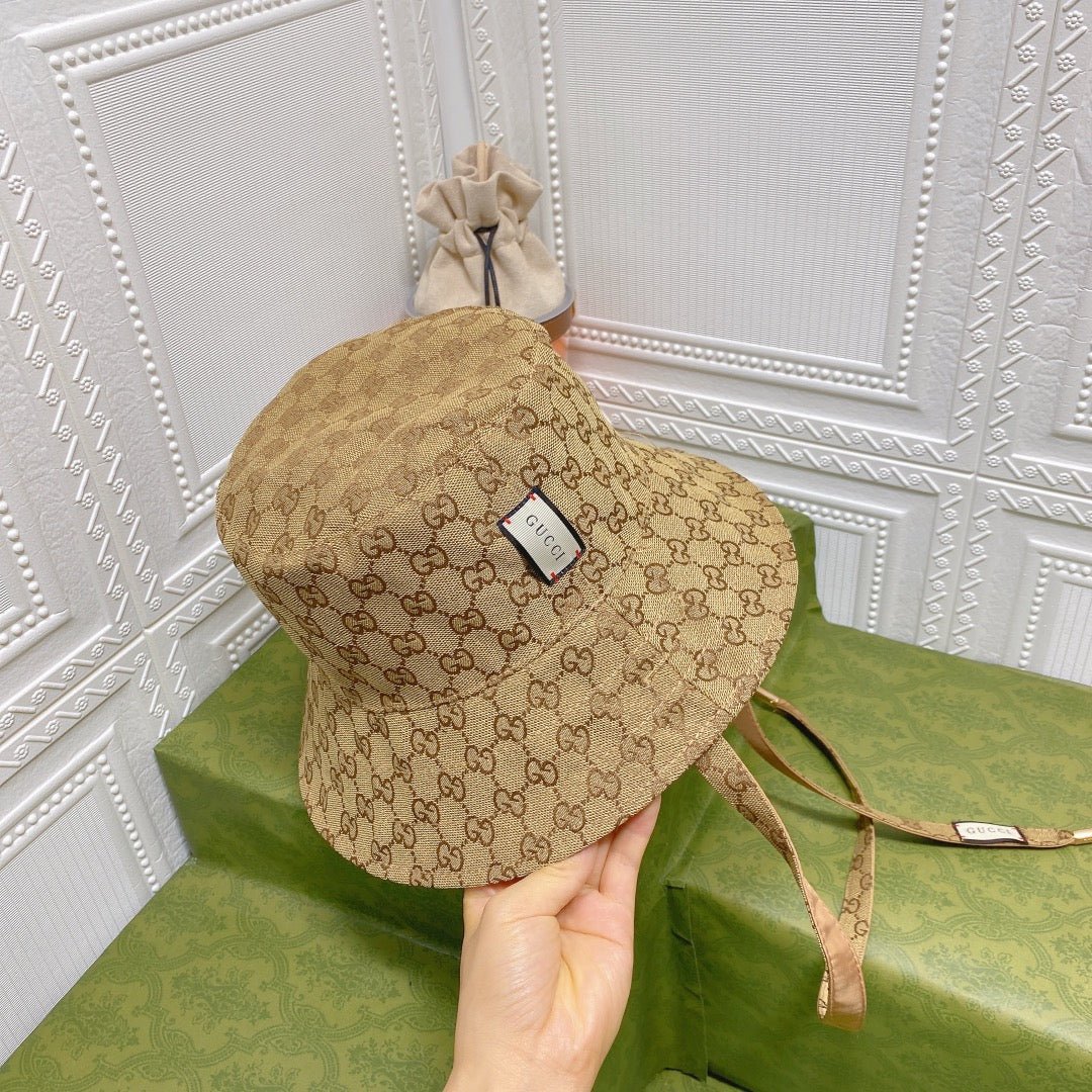 Gucci GG Monogram Double-Sided Strap Bucket Hat - Serene