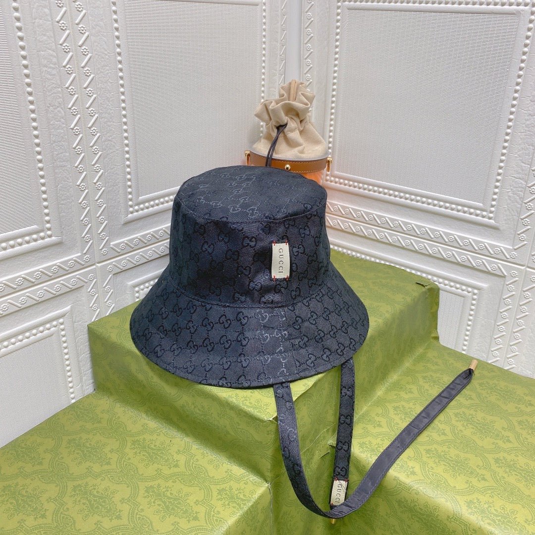 Gucci GG Monogram Double-Sided Strap Bucket Hat - Serene