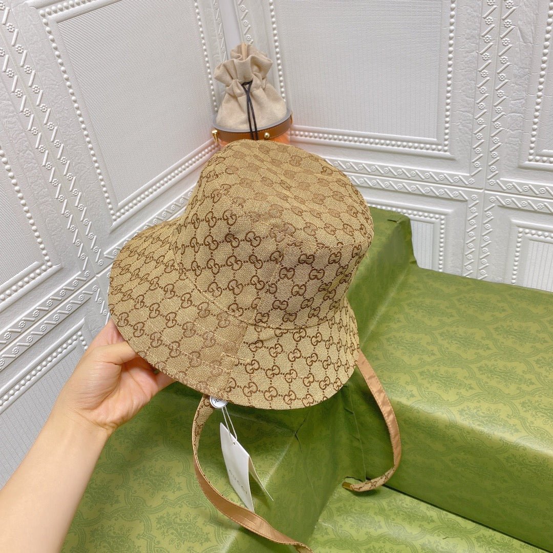 Gucci GG Monogram Double-Sided Strap Bucket Hat - Serene
