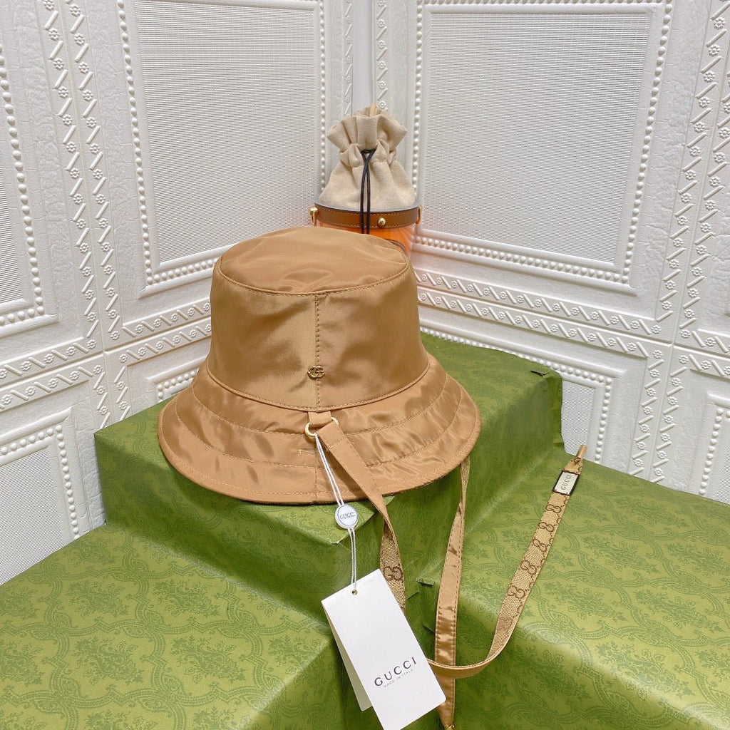 Gucci GG Monogram Double-Sided Strap Bucket Hat - Serene