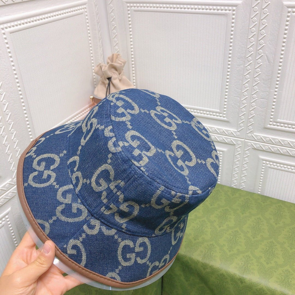 Gucci GG Monogram Vintage Canvas Bucket Hat for Men & Women - Serene