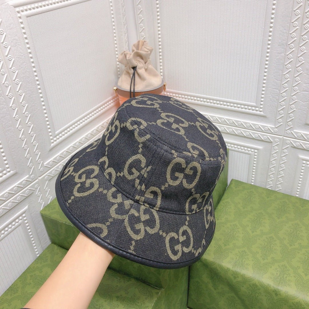 Gucci GG Monogram Vintage Canvas Bucket Hat for Men & Women - Serene