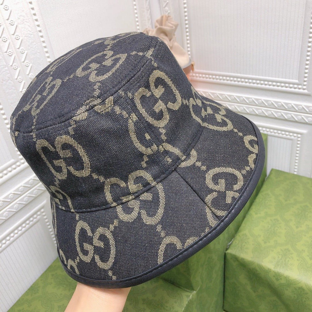 Gucci GG Monogram Vintage Canvas Bucket Hat for Men & Women - Serene