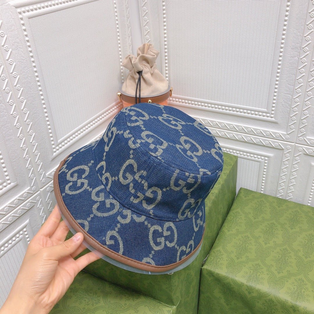Gucci GG Monogram Vintage Canvas Bucket Hat for Men & Women - Serene