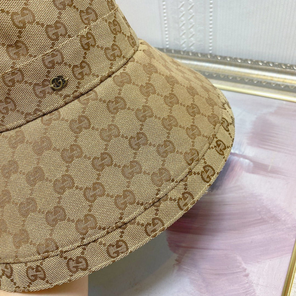 Gucci GG Monogram Wide Brim Denim Hat - Serene