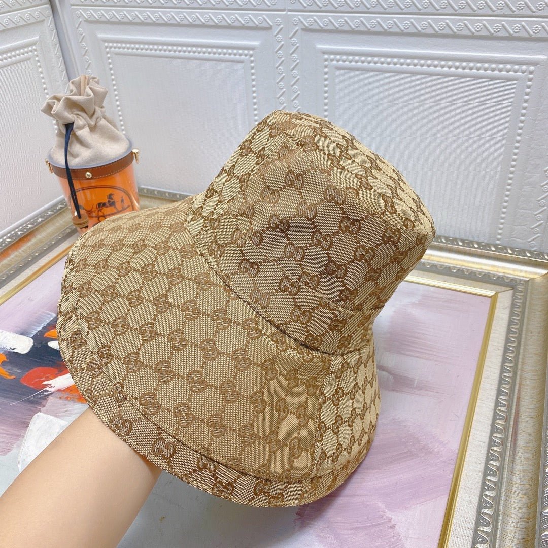 Gucci GG Monogram Wide Brim Denim Hat - Serene