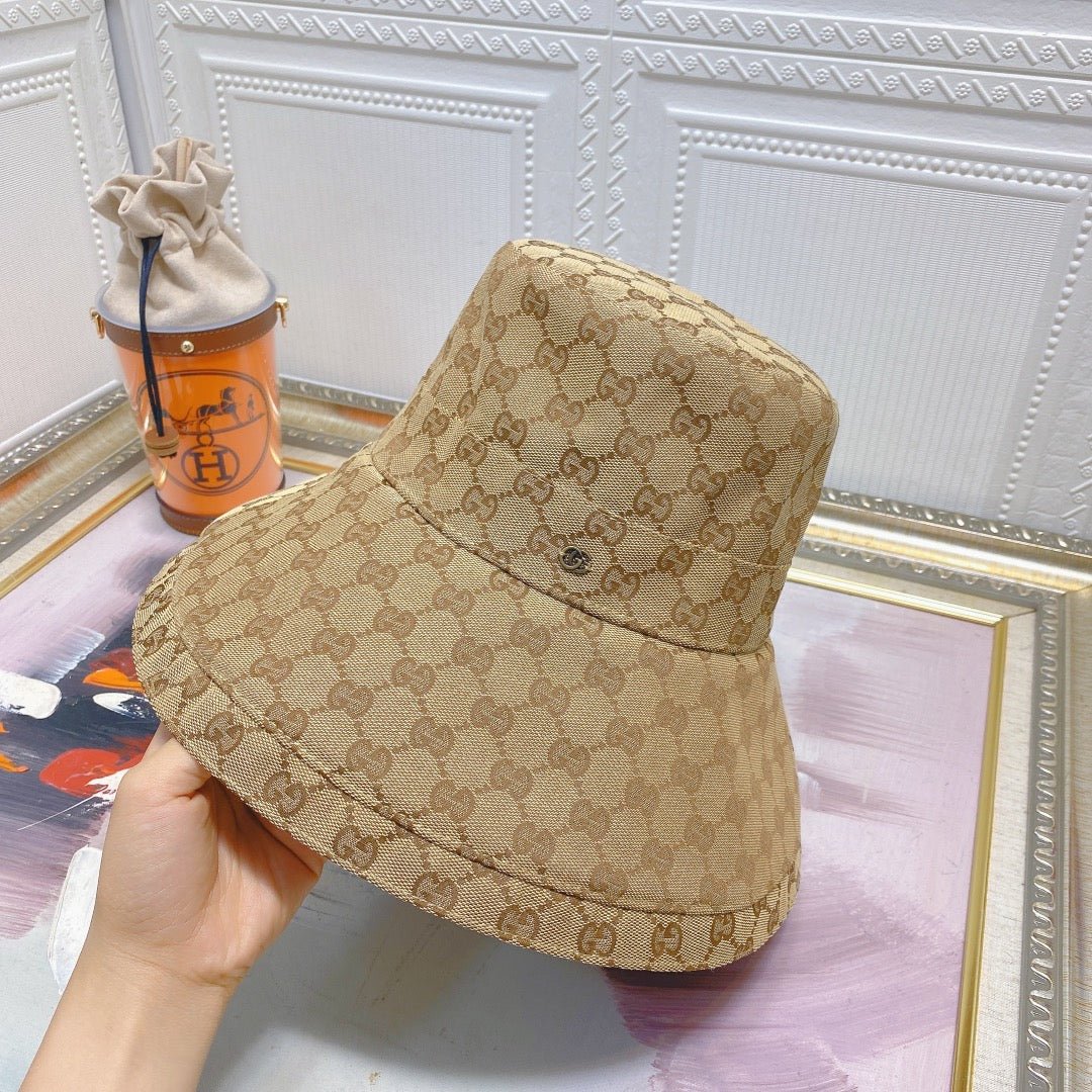 Gucci GG Monogram Wide Brim Denim Hat - Serene