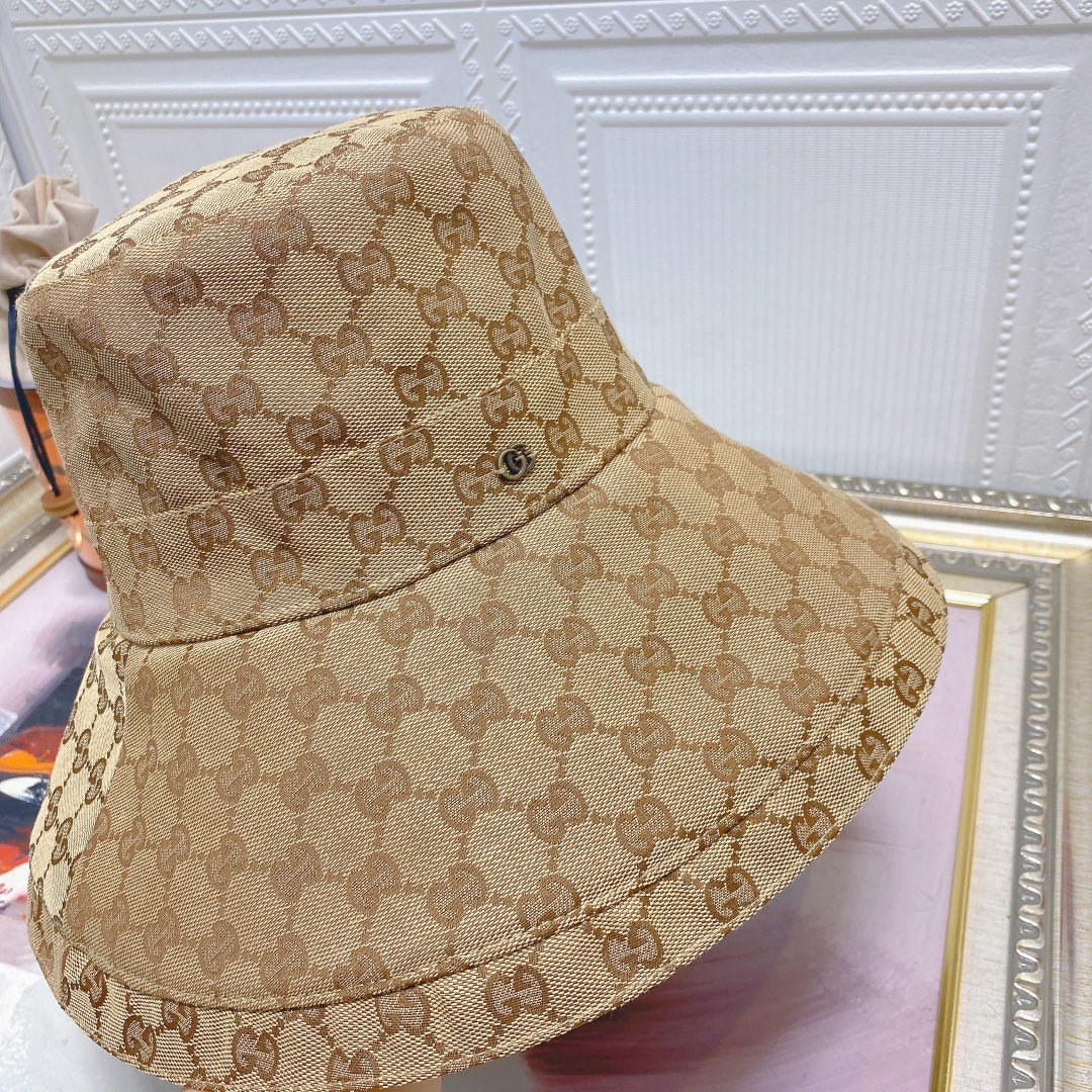 Gucci GG Monogram Wide Brim Denim Hat - Serene
