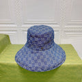 Gucci GG Monogram Wide Brim Denim Hat - Serene