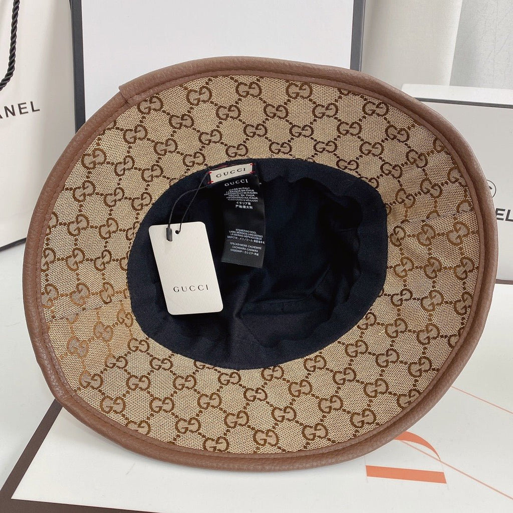 Gucci GG Supreme Web Stripe Bucket Hat | Luxury Designer Hat - Serene