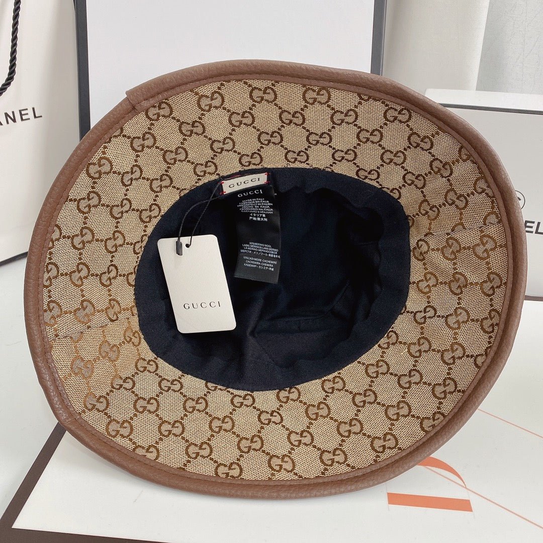 Gucci GG Supreme Web Stripe Bucket Hat | Luxury Designer Hat - Serene