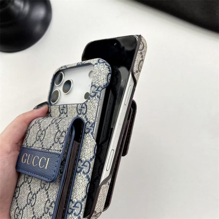 Gucci iPhone 18 Pro Case With Strap – Luxury GG iPhone Case - Serene
