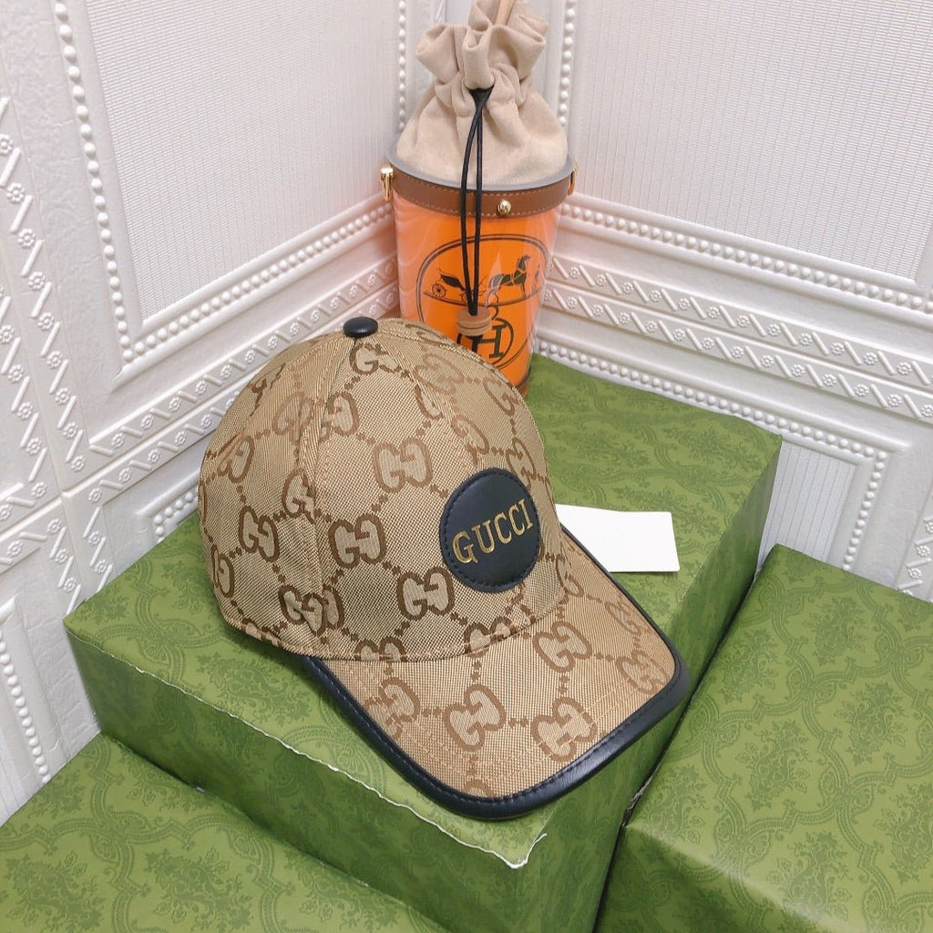Gucci Leather Trim Baseball Cap - Serene