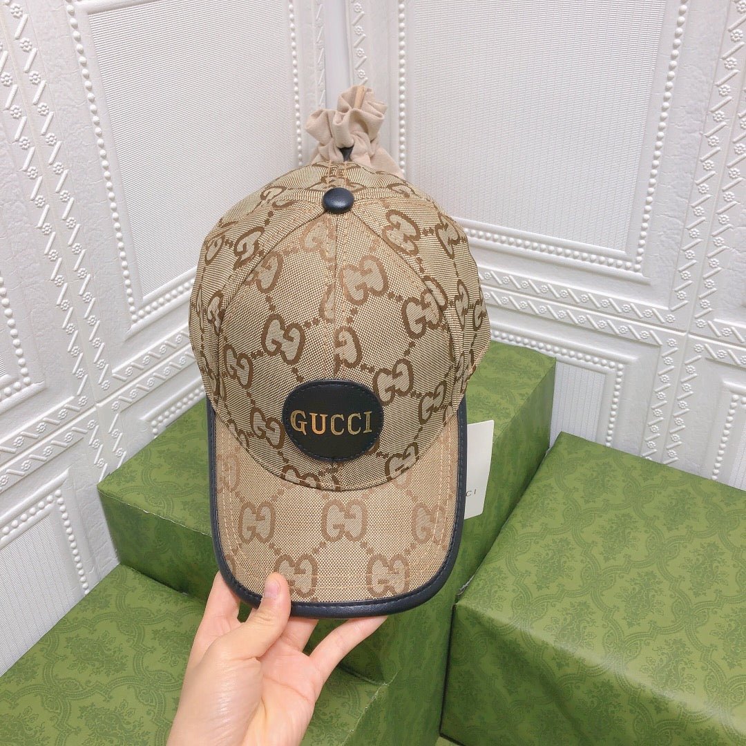 Gucci Leather Trim Baseball Cap - Serene