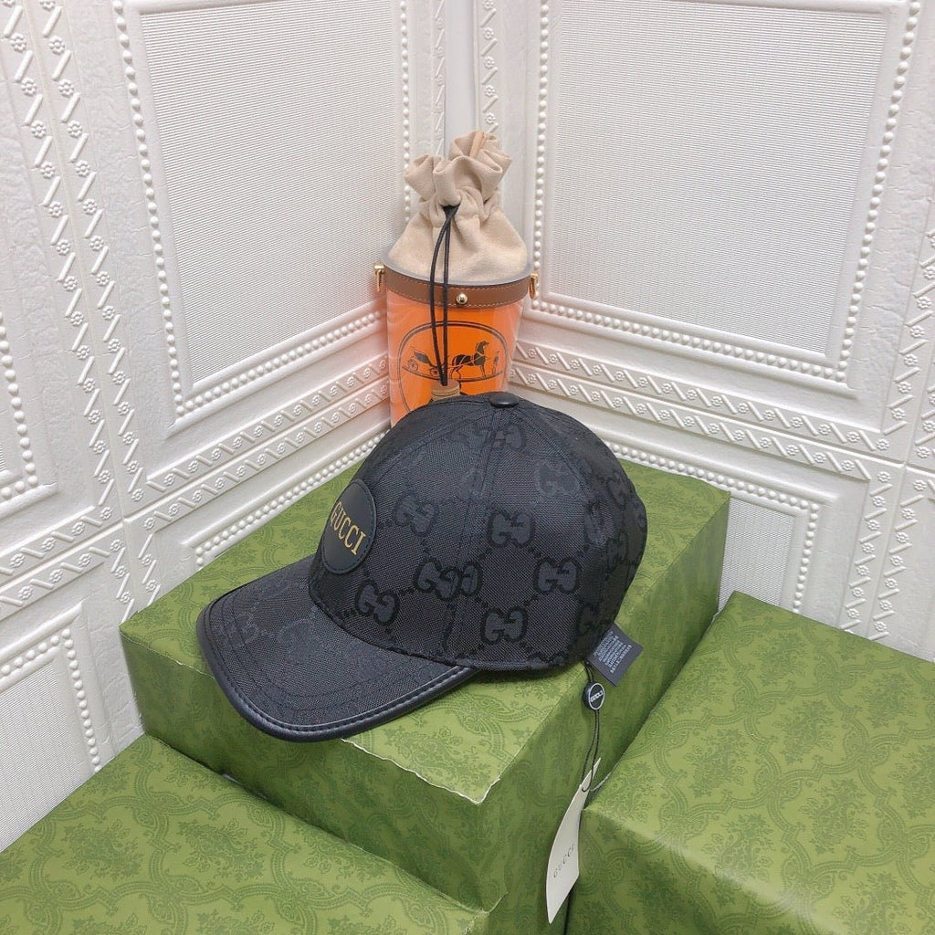 Gucci Leather Trim Baseball Cap - Serene