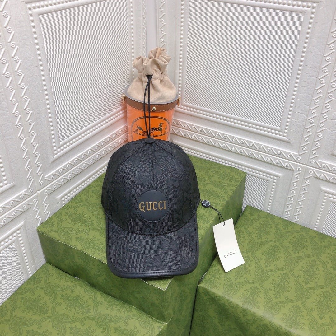 Gucci Leather Trim Baseball Cap - Serene